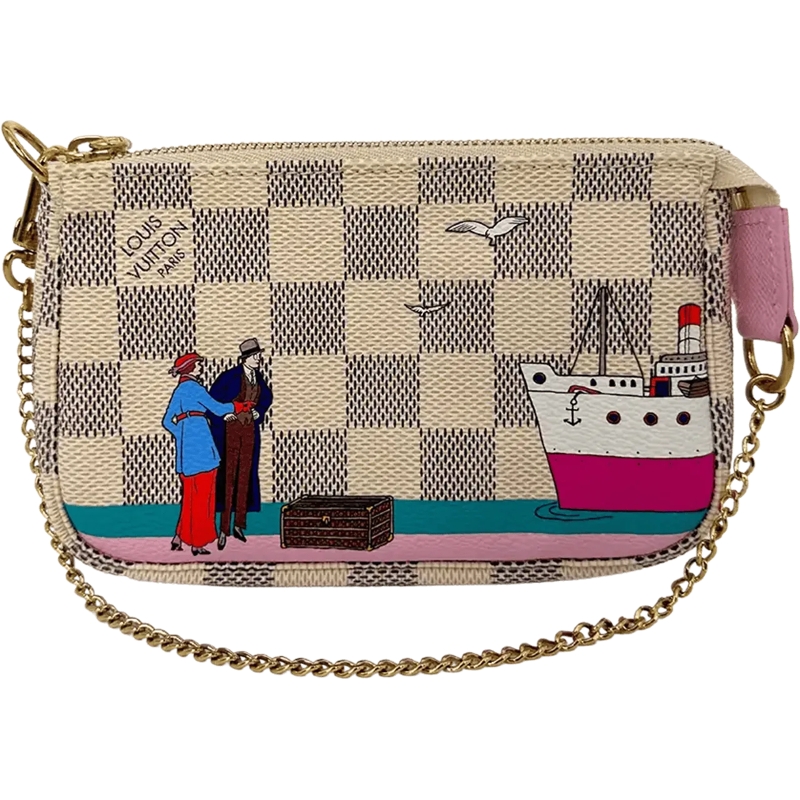 Louis Vuitton Pochette Louis Vuitton Pochette Accessories Damier Azur Ill beige