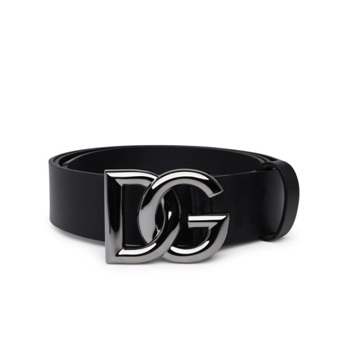 Dolce&Gabbana Riem Black Leather Belt Black