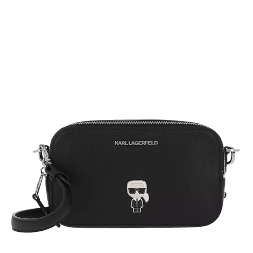 Karl Lagerfeld Karl Ikonik Metal Pin Camera Bag Black Marsupio per fotocamera