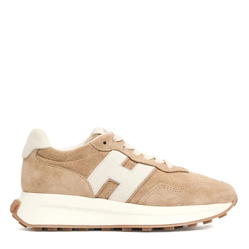 Hogan Lage-top sneaker Retrorun Beige Suede Running Sneakers Neutrals