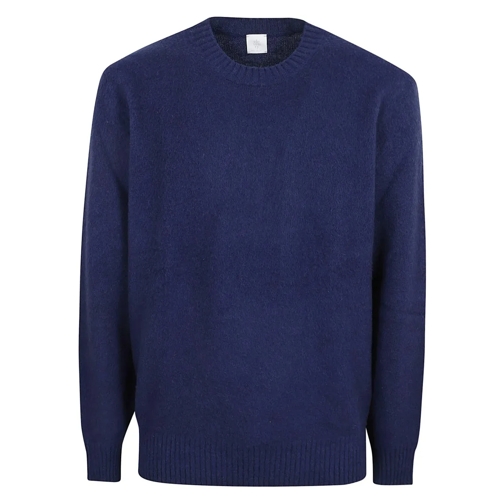 Eleventy Pullover Cashmere Blend Wool Sweater Blue