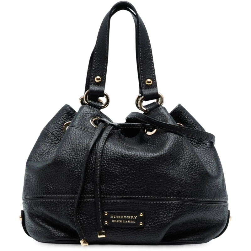 Burberry Sac à bandoulière Grained Leather Satchel schwarz