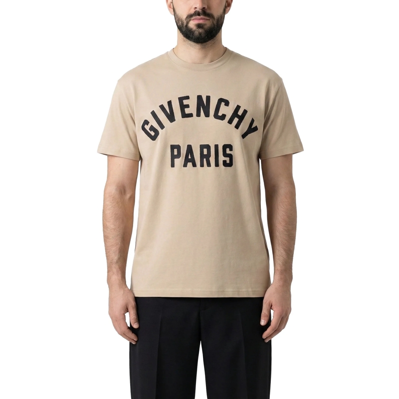 Givenchy T-Shirt Cotton T-Shirt With Grosgrain Appliqué And Riveted Neutrals(Image 4)