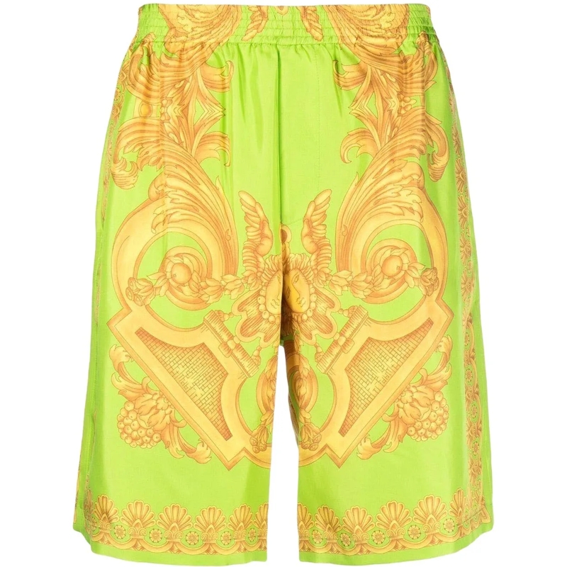Versace Shorts Shorts Limegold mehrfarbig