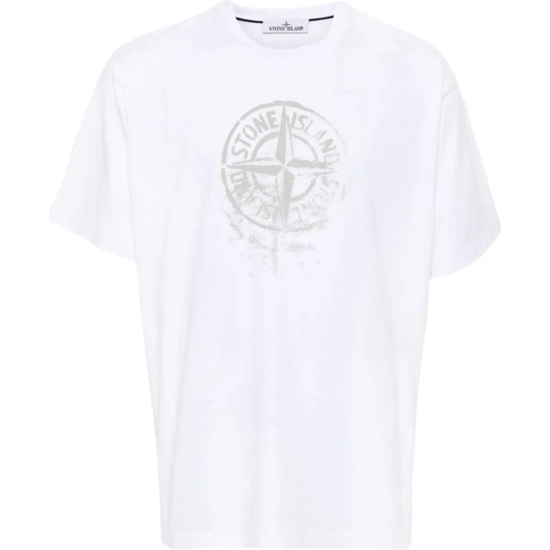 Stone Island T-Shirts witte t-shirt weiß