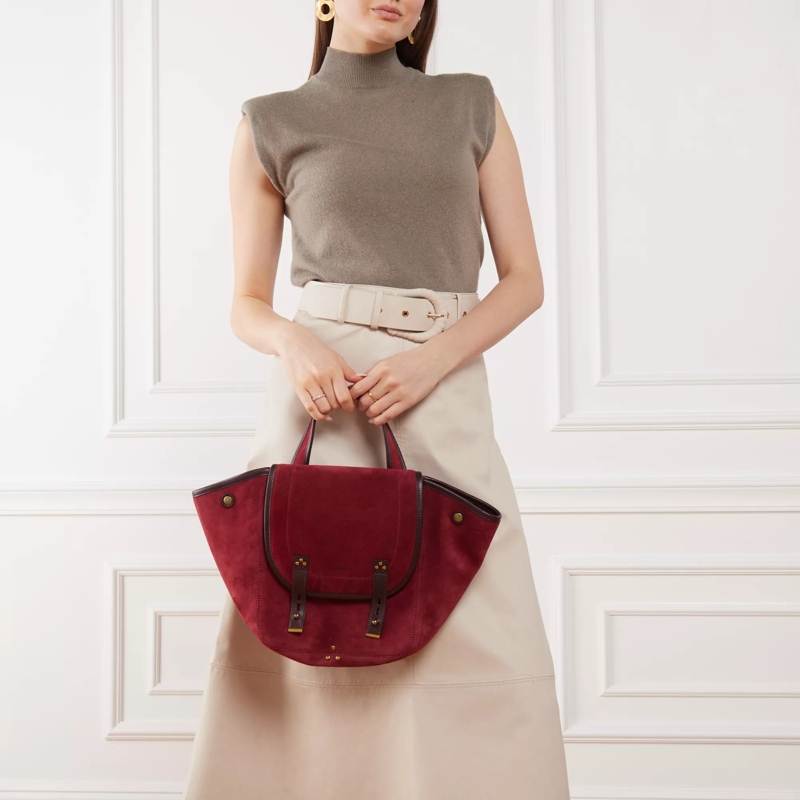Jerome Dreyfuss Satchel Stan Panier M Burgundy(Image 2)