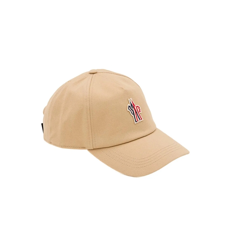 Moncler Hoed Beige Baseball Hat With Round Visor Neutrals