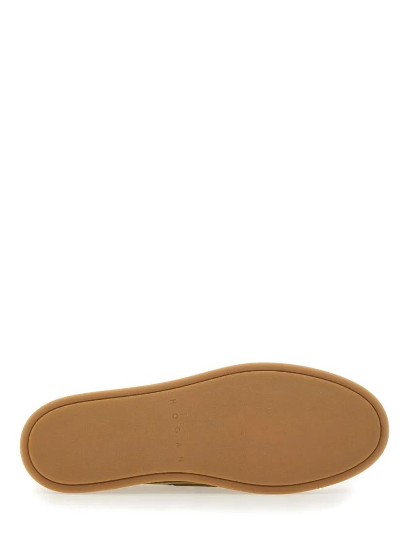 Thumbnail - Hogan Loafer - Leather Boat Moccasin - Gr. 8 - in Beige - für Damen