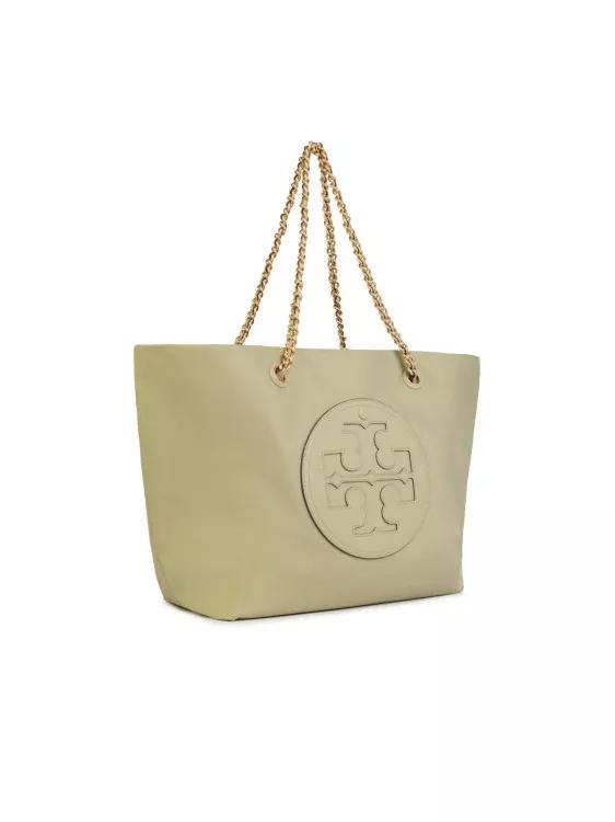 TORY BURCH Totes & shoppers Ella Chain Tote' Bag In Light Green 'Canvas' in groen