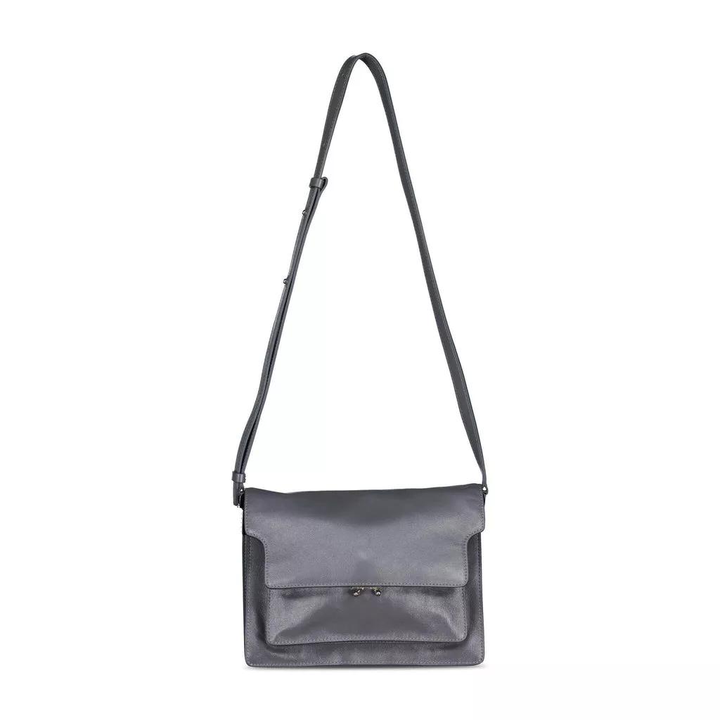 Marni Umhängetasche aus Leder 48104108523866 Grau | Crossbody Bag