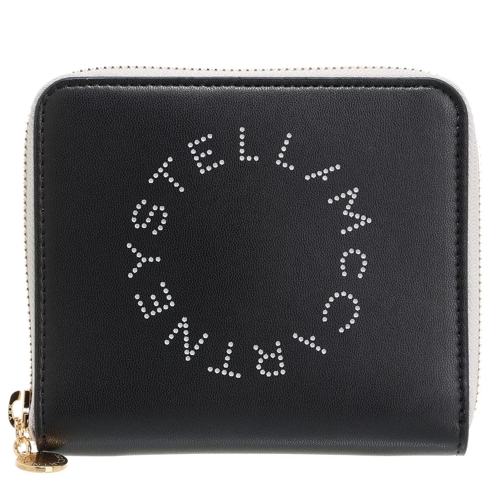 Stella McCartney Logo Wallet Black Portemonnaie mit Zip-Around-Reißverschluss
