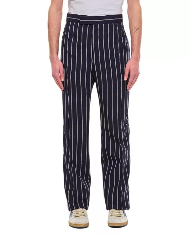 Thom Browne - Wool Bold Stripe Trousers - Größe 3 - blue