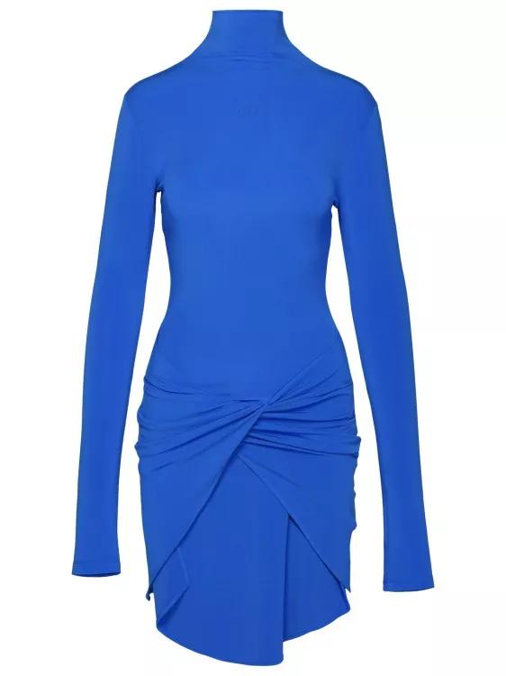 Off-White - Twist%27 Blue Viscose Dress - Größe 40 - blue