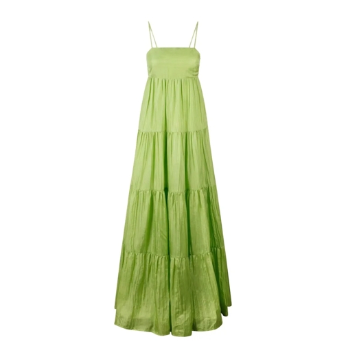 The Rose Ibiza Abendkleider Formentera Silk Long Dress Green