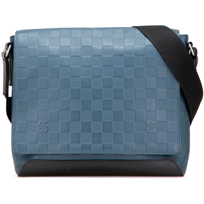 Louis Vuitton Schultertasche Damier Infini District PM blau