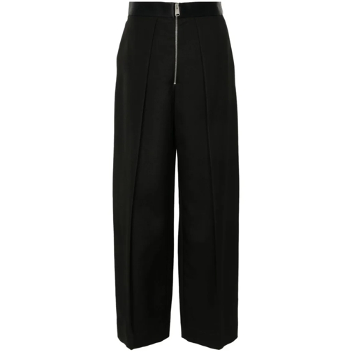 Khaite Black Low-Rise Trousers Black 