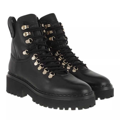 Nubikk Fae Roma Ladies Ankle Boot Black Leather Schnürstiefel
