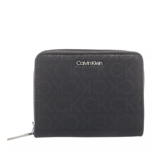 Calvin Klein Ck Must Z/A Wllt Flp Medium Epi Mono Black Mono Bi-Fold Portemonnaie