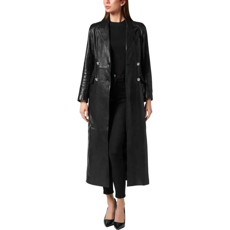 Philipp Plein Wintermantel Long Coat Signature schwarz(Image 4)