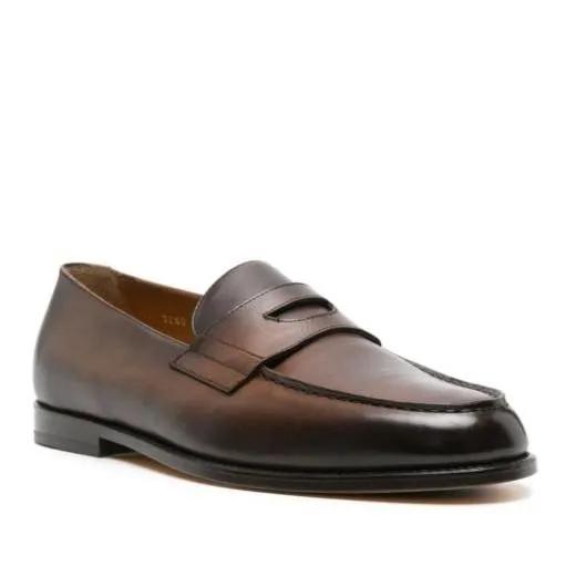 Doucal%27s Loafers & Ballerinas - Walnut Brown Leather Loafers - Gr. 41,5 (EU) - in Braun - für Damen