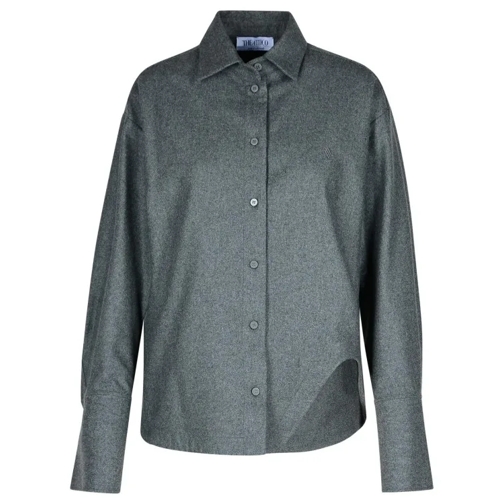 The Attico Eliza' Grey Wool Blend Shirt Grey 