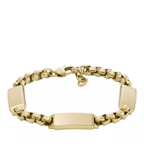 Fossil Drew Gold-Tone Stainless Steel Chain Bracelet Gold Armband