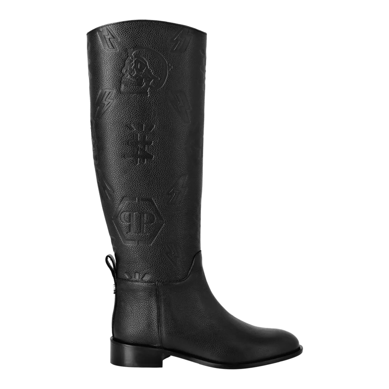 Philipp Plein Stiefel Stiefel Lo-Heels Mid Monogram schwarz