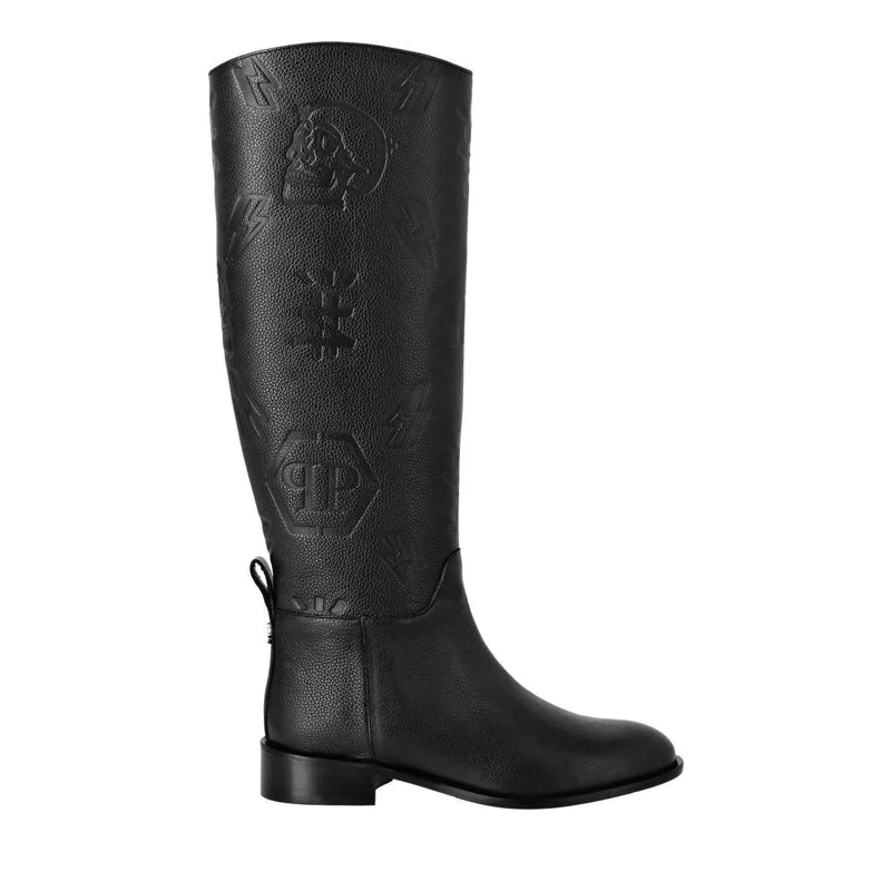 Philipp Plein Stiefel Stiefel Lo-Heels Mid Monogram schwarz