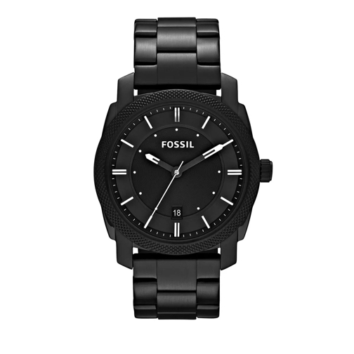 Fossil Machine Stainless Steel Watch Black Multifunctioneel Horloge