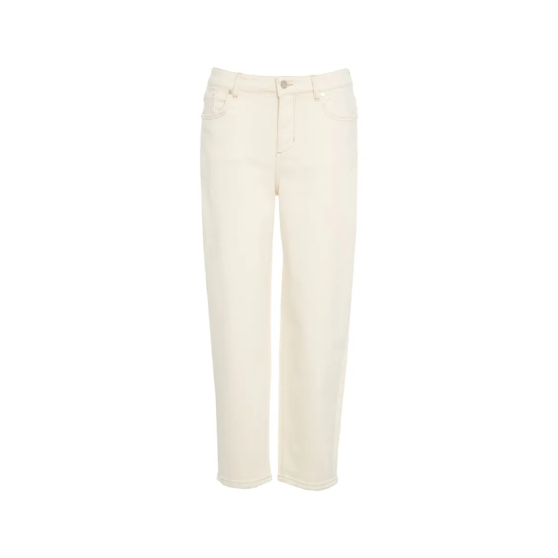 LIU JO Jeans Cropped Straight-Cut Denim Jeans Neutrals