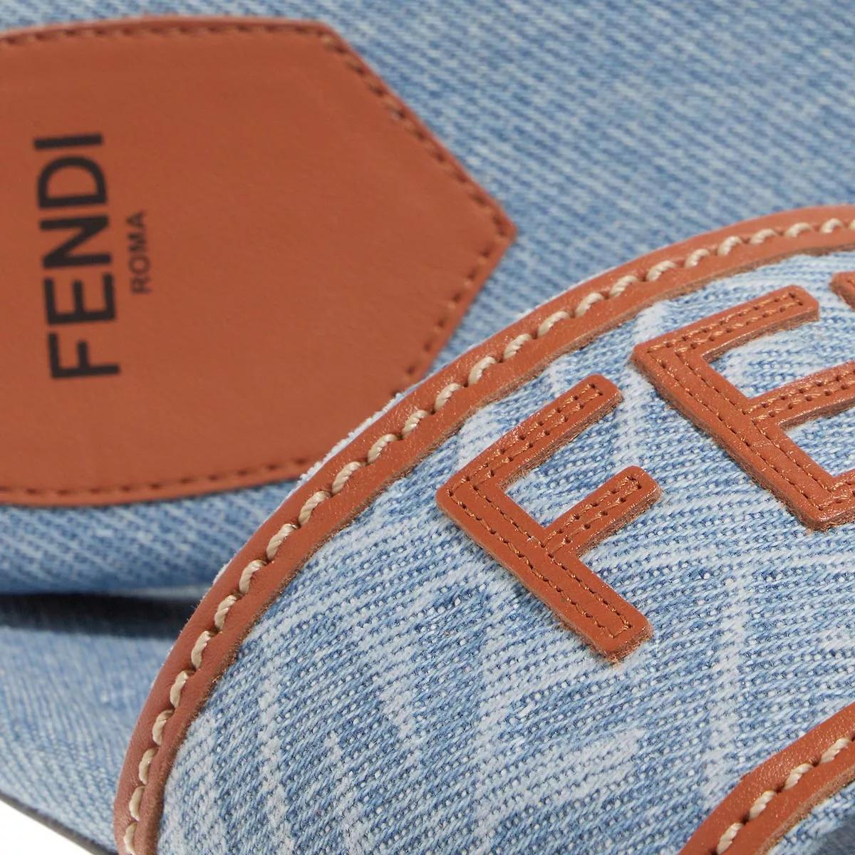 Fendi logo outlet pearly slide mule