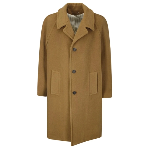 Golden Goose Veste de transition Single-Breasted Wool Coat Brown