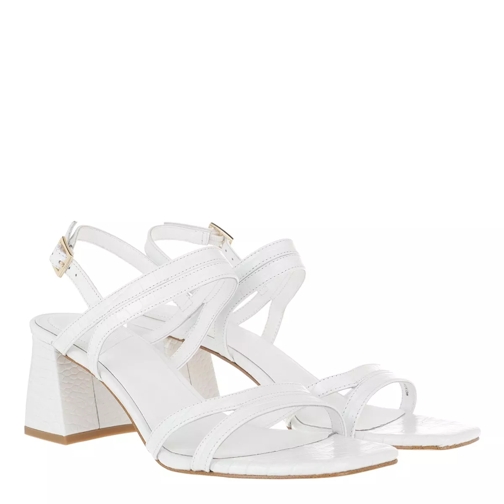 What For Emma Sandals Embossed Kid White Strappy sandaal