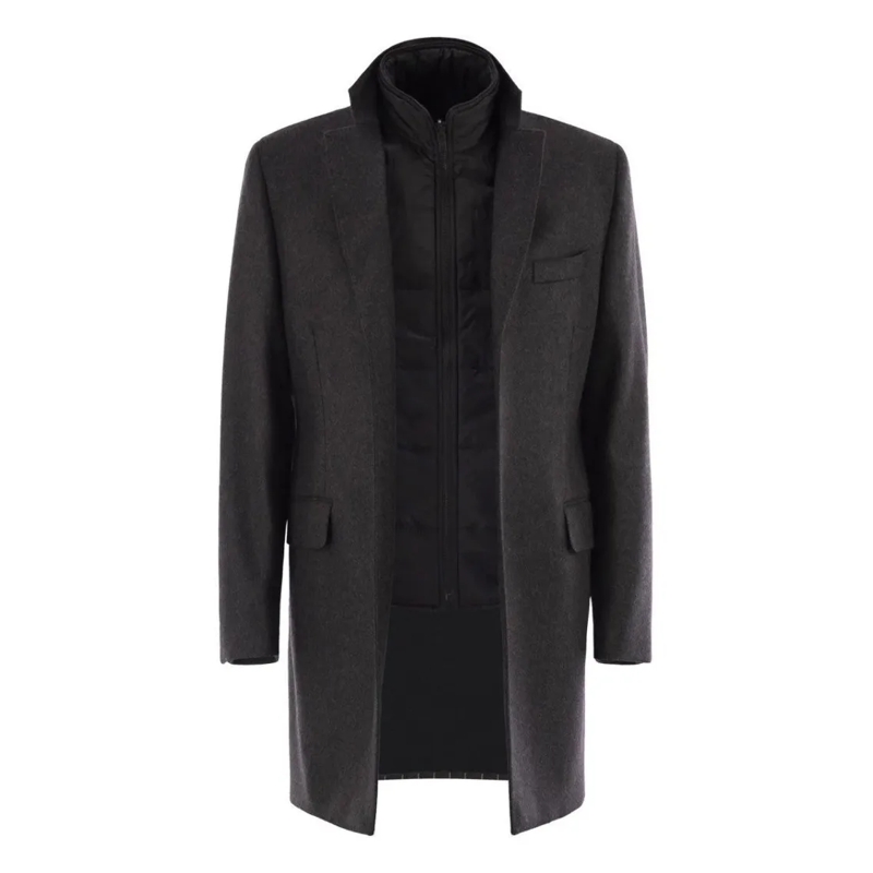 Fay Bontjassen Easy Double-Breasted Coat Black