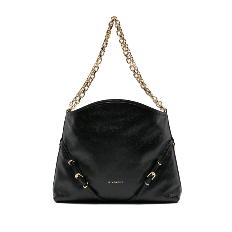 Givenchy Sac à bandoulière Grained Calf Leather Slouchy Bag Black
