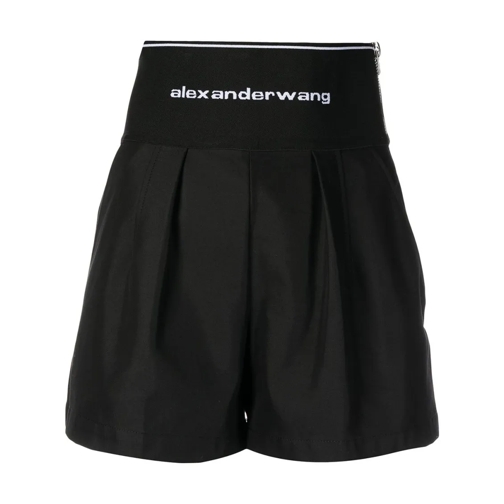 Alexander Wang Logo Waistband Safari Shorts Black Legere Shorts