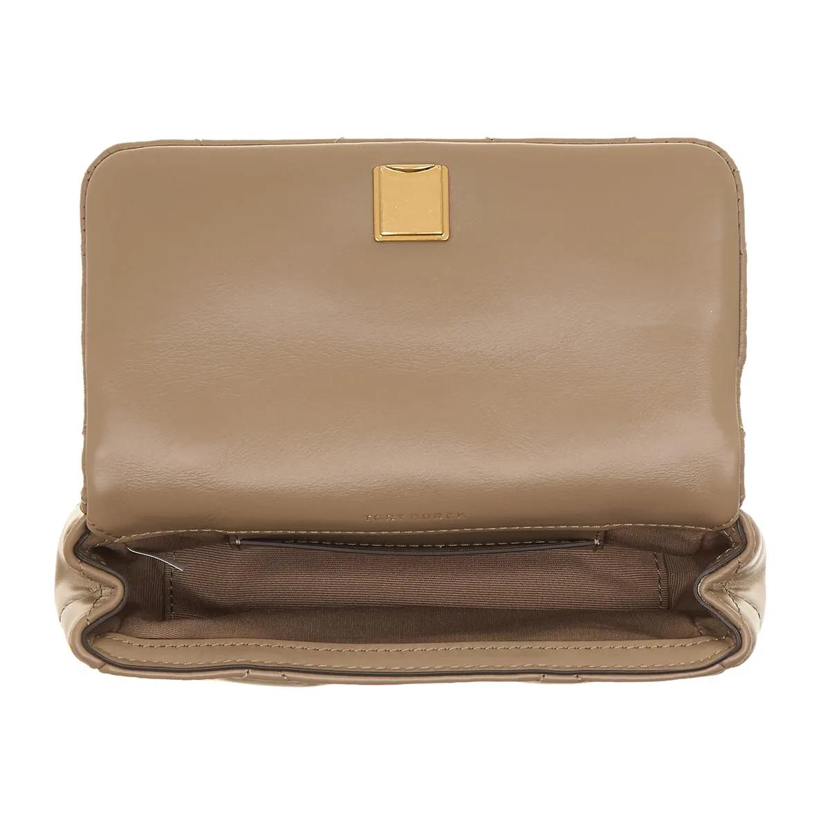 TORY BURCH Crossbody bags Kira Diamond Quilt Mini Flap Bag in taupe