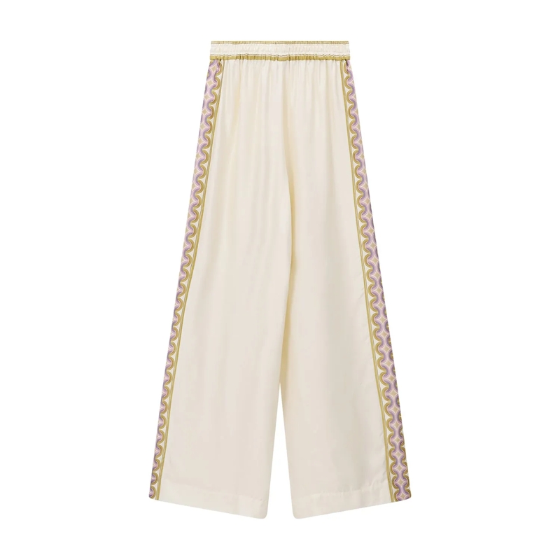 Zimmermann Casual broeken Weite Hose Luna aus Seide beige(Image 3)