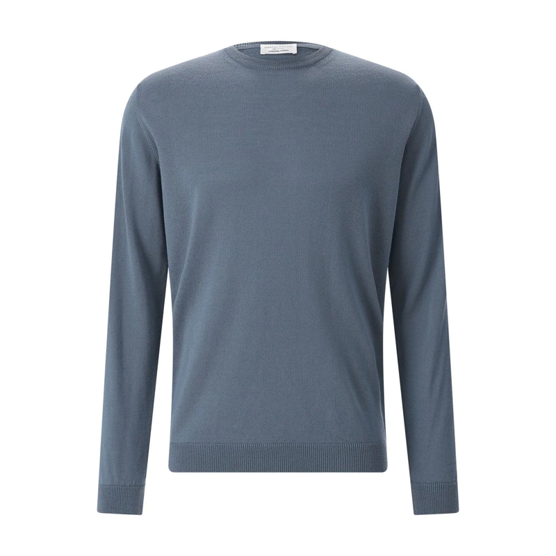 Roberto Collina Pull Rundhalspullover aus Merinowolle blau(Image 4)