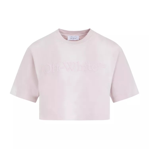 Off-White Laundry Pink Cotton Cropped T-Shirt Pink 