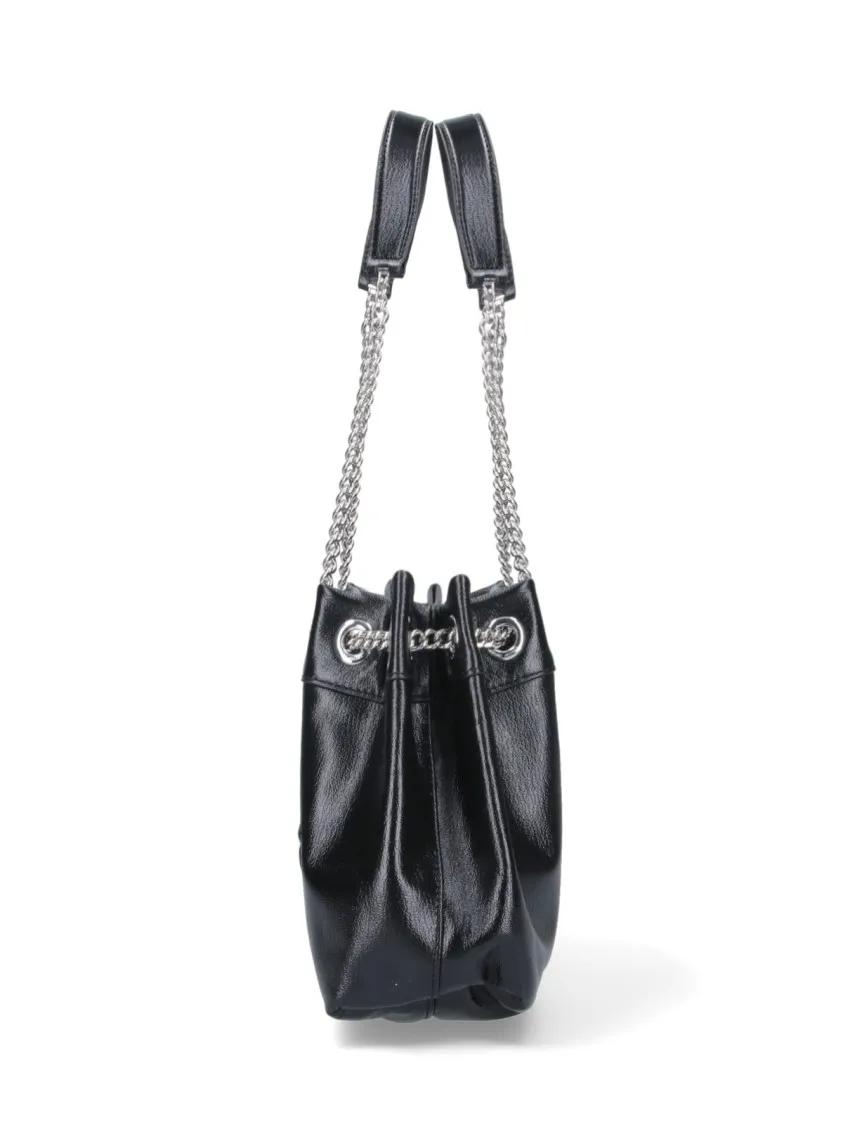 Thumbnail - Marc Jacobs Crossbody Bags - Textured Black Handbag With Dual Chain Handles - Gr. unisize - in Schwarz - für Damen
