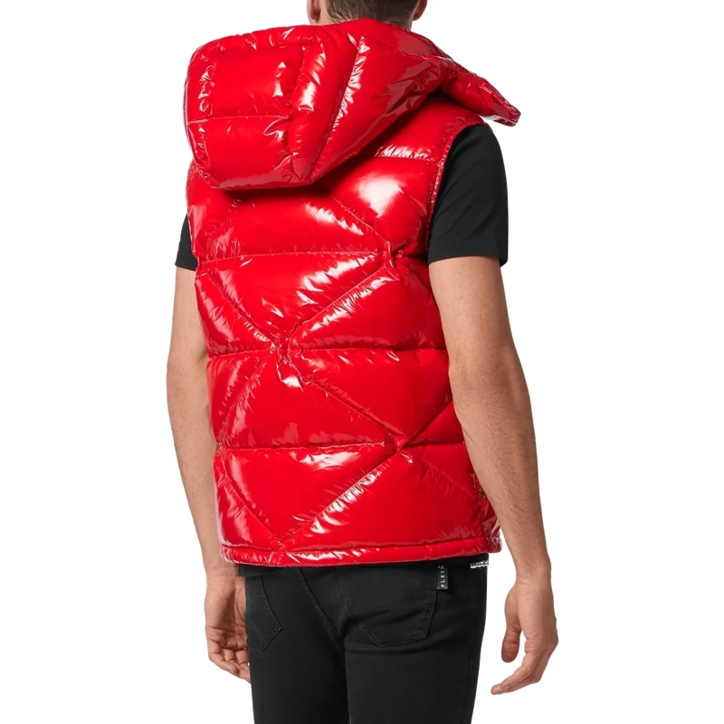 Philipp Plein Lederjacke Jacke Hexagon rot(Image 3)