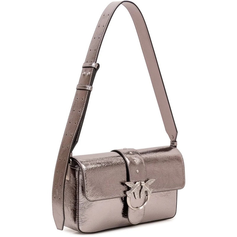 Pinko Schultertasche Borsa a Spalla Love One con Tracolla Regolabile silber(Image 3)