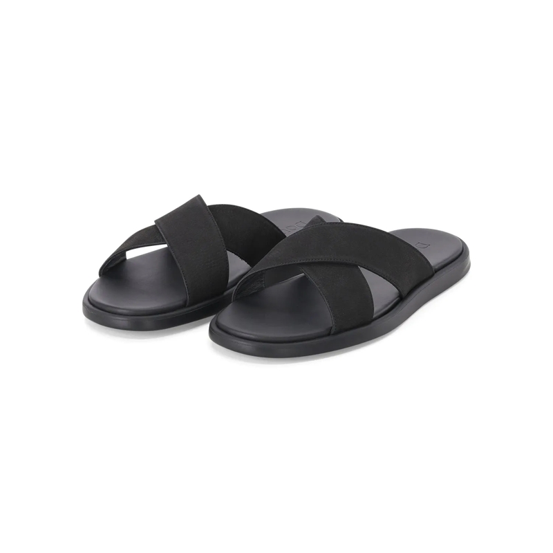 Doucal's Schnürschuhe Sandalen aus Leder schwarz