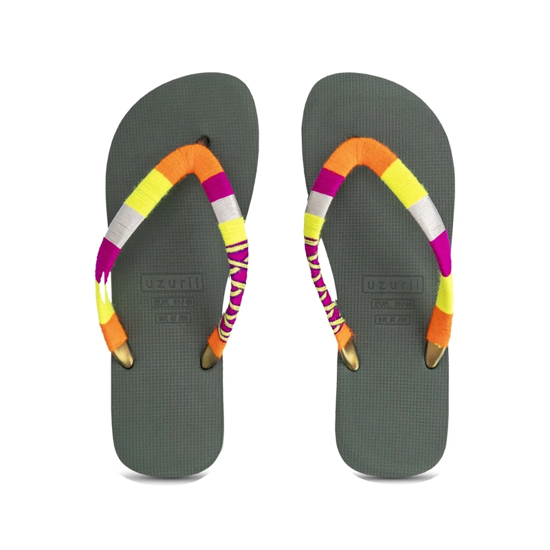 UZURII Flip Flops flip flop Indiana Bronze dunkel-grün