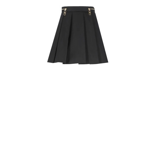 Elisabetta Franchi Mini Skirt With Logo Black Minikjolar