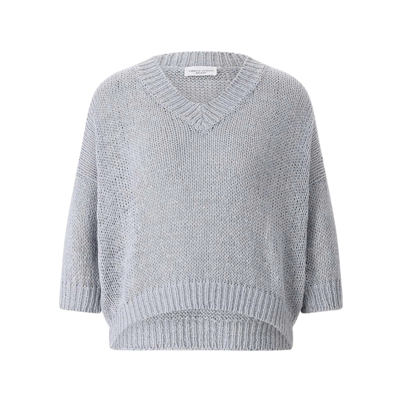 Roberto Collina Pull Kurzarmpullover aus Baumwollmix lila(Image 7)