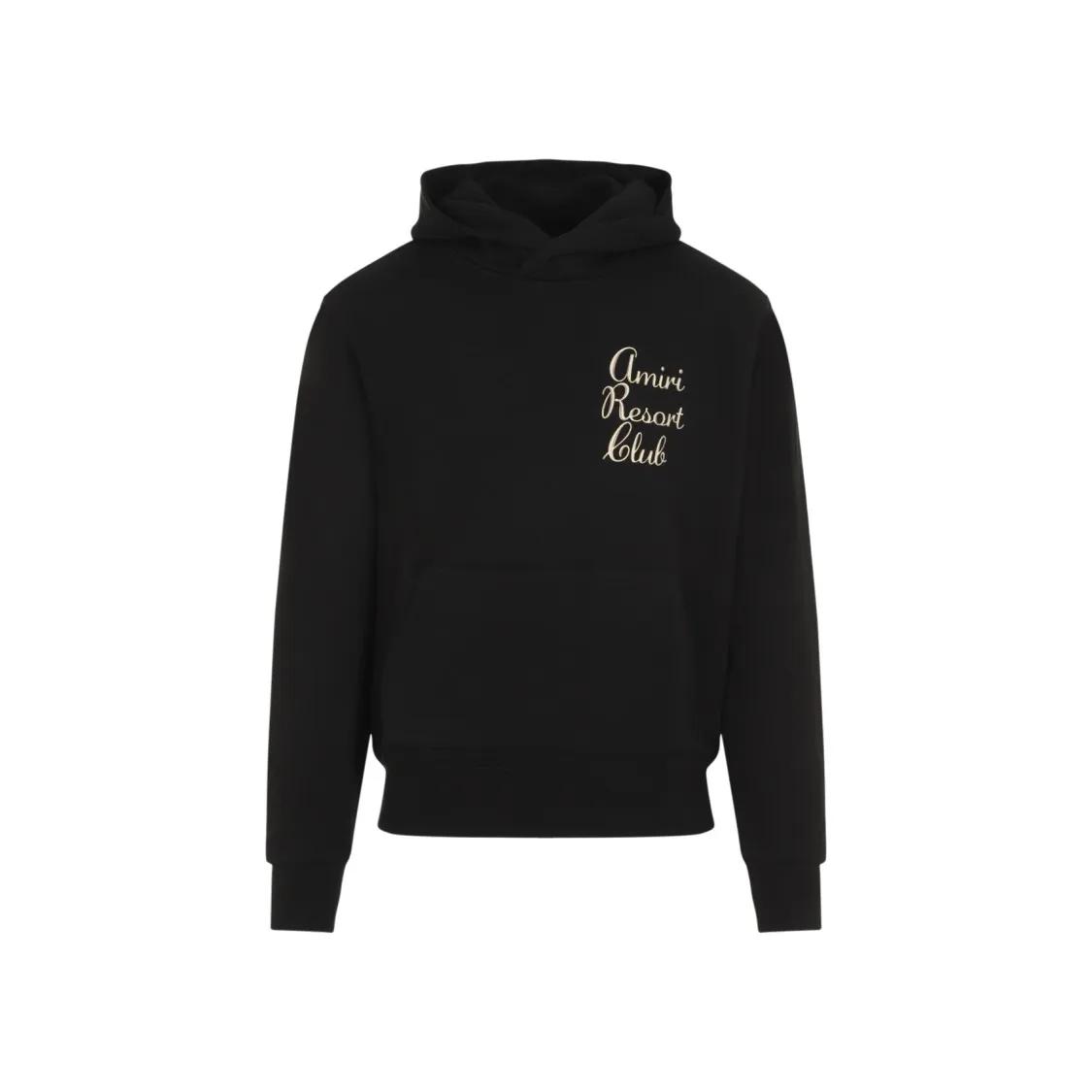 Amiri - Black Cotton Resort Club Hoodie - Größe S - schwarz