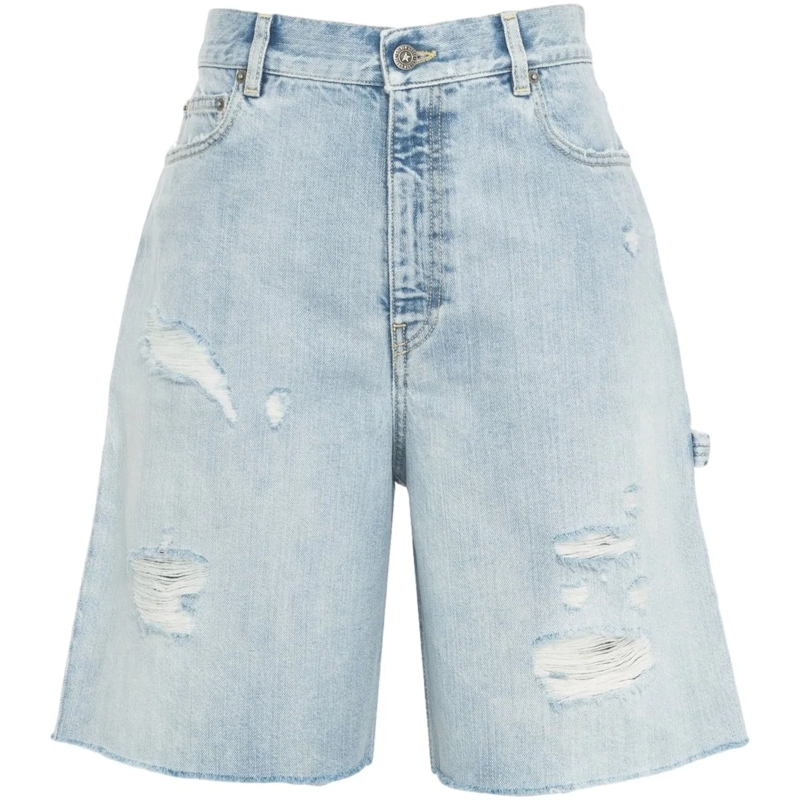 Golden Goose Shorts Used look denim bermudas blau