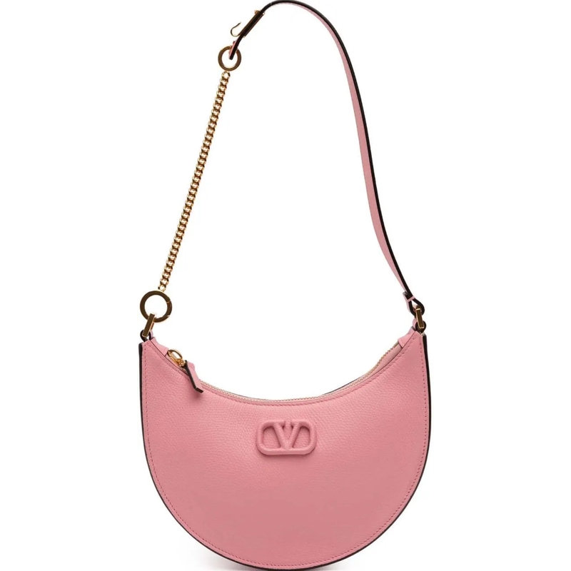 Valentino Garavani Schultertasche Mini Grainy Calfskin VLogo Hobo rose